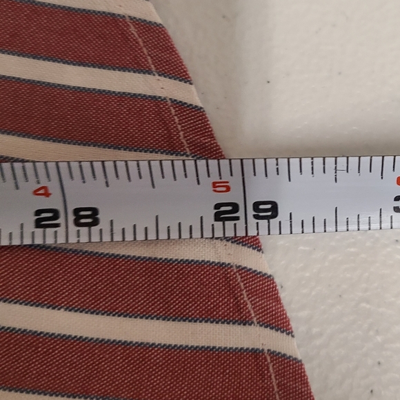 LL Bean Red Striped Button Down Shirt 16 1/2 - Picture 6 of 6